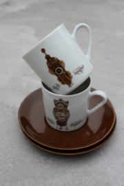 Set koffiekopjes "Klok" Mitterteich