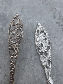 Vintage taartvork en taartschep