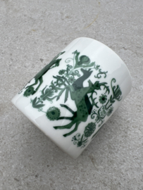Schaaltje en kopje groen “jacht/hert” Kurt Hammer?
