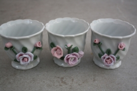 Bloempotjes roze roos