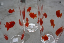 Waterglazen goudvis