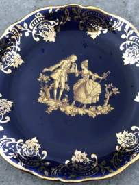 Miniatuur  schaaltjes Limoges France kobaltblauw goud