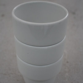 Set van 3 witte mokjes Mosa