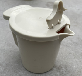 Vintage Tupperware Melkkannetje crème beige