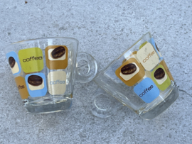 Italiaanse espresso kopjes glas Cerve