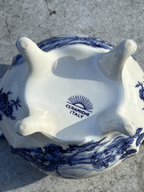 Suikerpotje blauw landschap Aurora ceramiche Italy