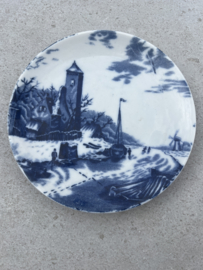 Wandbordje Delft’s blauw winter-schip-toren