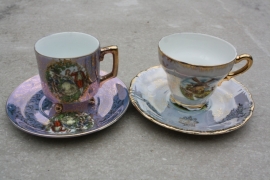 Set van 2 brocante kopjes