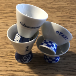 Sake glaasjes Fukumusume en Ozeki