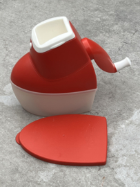 Tupperware rasp met bewaardoosje crème-rood