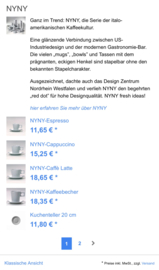 Koffiekopjes NYNY Walküre Germany