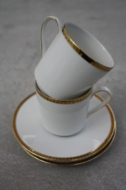 Set koffiekopjes gouden rand Seltmann Weiden