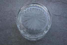 Rond glazen doosje met deksel