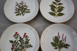 Petit fours bordjes "Wilde bloemen"