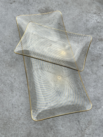 Schalenset glas goud