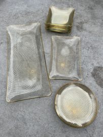 Schalenset glas goud