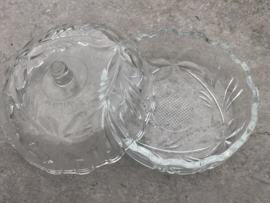 Snoep- of bonbonsschaaltje bewerkt glas