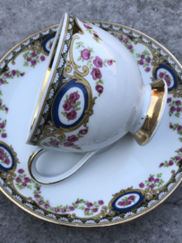 Koffiekopje roze-goud-blauw Mitterteich