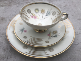 Vintage thee trio Winterling goud-pastel