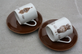 Set koffiekopjes "Klok" Mitterteich