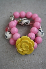 Armband gele bloem