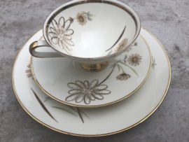 Vintage theetrio goud-bruin Winterling Marktleuthen