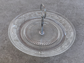Presenteerschaal bewerkt glas
