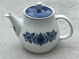 Vintage theepot Mosa wit-blauw