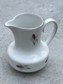 Melkkannetje Winterling zilver rood pluim