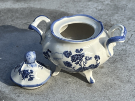 Suikerpotje blauw landschap Aurora ceramiche Italy