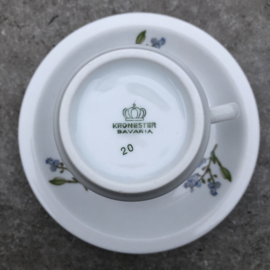Set 4 kopjes Kronester  bloem