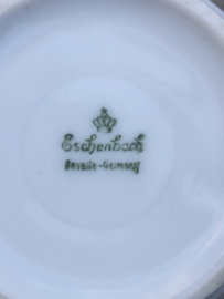 Suikerpotje & melkkannetje  wit-zilver Eschenbach