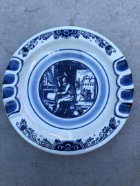 Delfts blauw wandbordje A.J. Steenkist