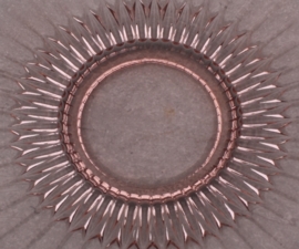 Ronde taart- of cakeschaal gekleurd glas