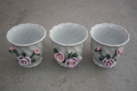 Bloempotjes roze roos