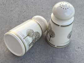 Vintage kunststof setje Emsa crème goud Bomen