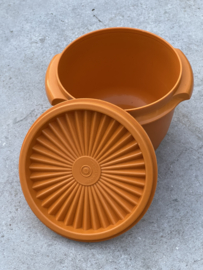 Vintage Tupperware bewaardoos oranje servalier