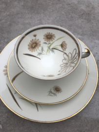 Vintage theetrio goud-bruin Winterling Marktleuthen