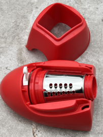 Tupperware rasp met bewaardoosje crème-rood