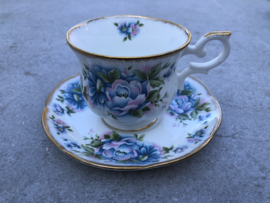Koffiekopje blue flower Royal Canterbury England