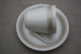 Thee- en koffiekopjes grijs-goud Hutschenreuther