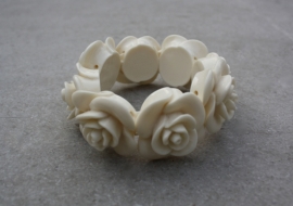 Armband “ivoor” bloem