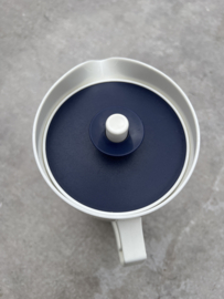 Tupperware kan groot crème beige-blauw