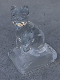 Beeldje kristal kat