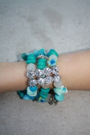 Armband aqua-blauw