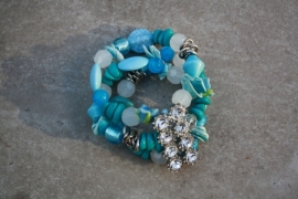 Armband aqua-blauw