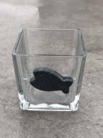 Vaas glas met vis