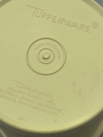 Tupperware opbergtrommel geel zonnedeksel