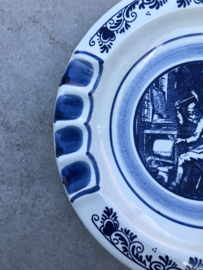 Delfts blauw wandbordje A.J. Steenkist