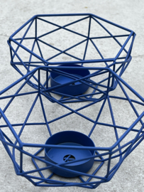 Moderne theelichthouders blauw